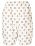 Comme Des Garçons Pre-owned Polka Dots Bermuda Shorts - White