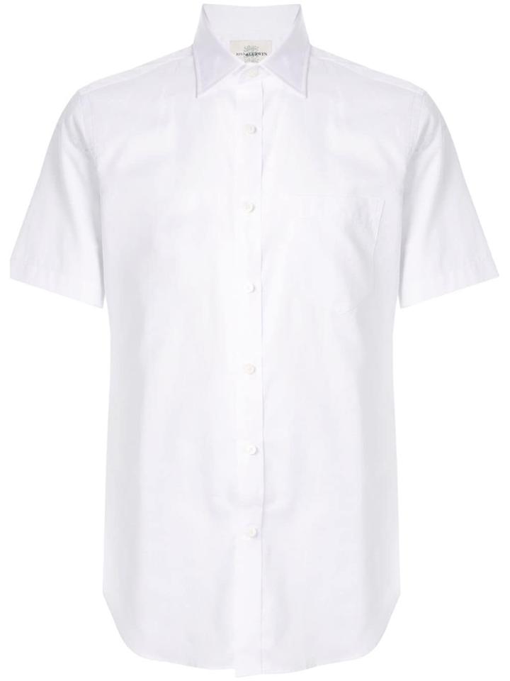 Kent & Curwen Short-sleeve Fitted Shirt - White