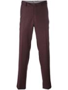 Ermenegildo Zegna Tailored Trousers, Men's, Size: 50, Red, Viscose/wool