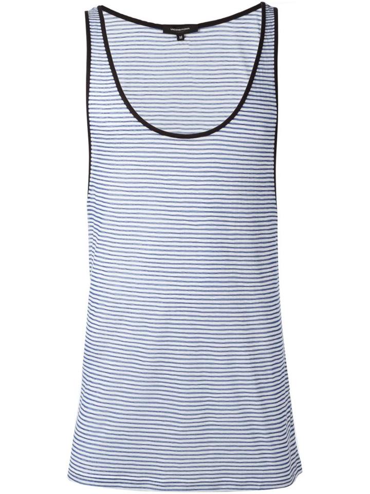 Unconditional Striped Tank Top, Men's, Size: Xs, Blue, Rayon
