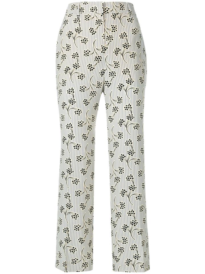 Prada Floral Print Trousers - Nude & Neutrals