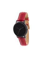 Forty Five Ten X Fossil Black Dial Watch, Adult Unisex, Red
