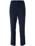 Armani Collezioni Classic Tailored Trousers, Women's, Size: 42, Blue, Spandex/elastane/virgin Wool