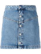 Calvin Klein Jeans Front Button Mini Skirt - Blue