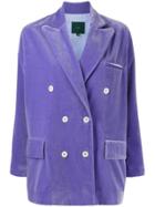 Jejia Slouchy Double Breasted Jacket - Purple
