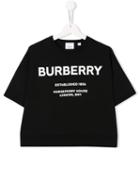 Burberry Kids Teen Contrast Logo T-shirt - Black