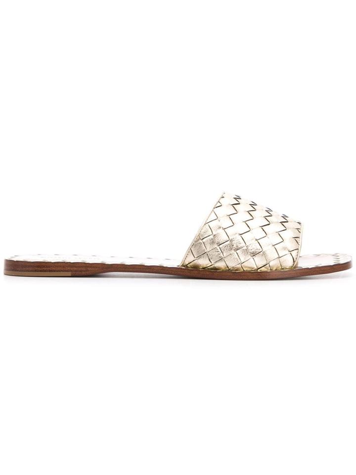 Bottega Veneta Ravello Sandals - Gold