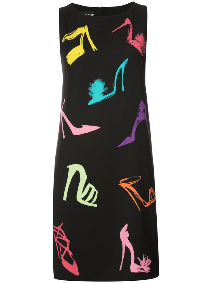 Boutique Moschino Stilleto Printed Dress - Black