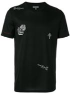 Lanvin Embroidered Motif T-shirt, Men's, Size: Large, Black, Cotton/viscose