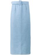 Jour/né Long Belted Knit Maxi Skirt - Blue