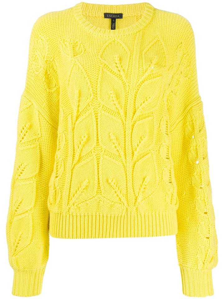 Escada Chunky Knit Jumper - Yellow