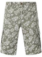 Pt01 - Paisley Print Shorts - Men - Cotton/spandex/elastane - 46, Green, Cotton/spandex/elastane