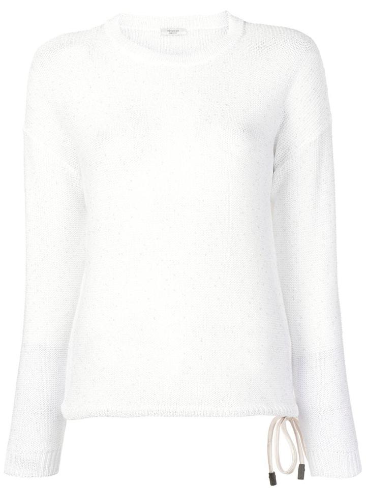 Peserico Sequin Knit Jumper - White