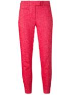 Dondup - Cropped Slim-fit Trousers - Women - Cotton/linen/flax/spandex/elastane - 27, Red, Cotton/linen/flax/spandex/elastane