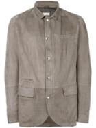 Brunello Cucinelli Flap Pocket Jacket, Men's, Size: Medium, Grey, Leather/cupro