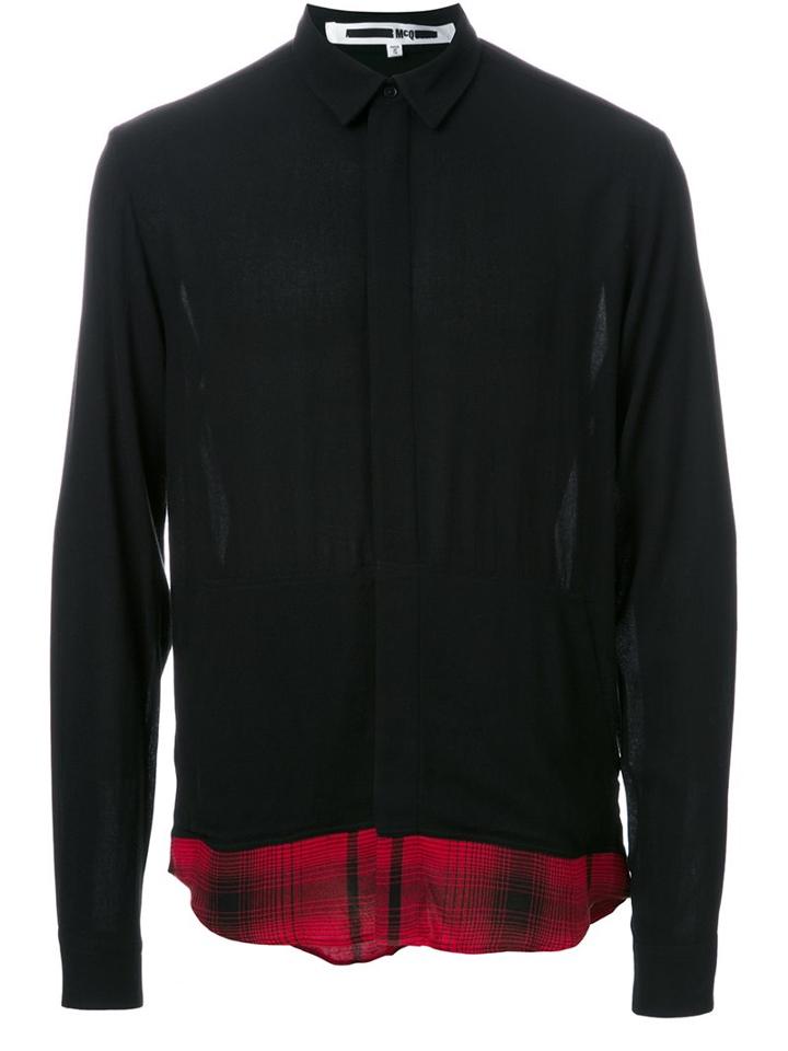 Mcq Alexander Mcqueen 'shields' Shirt, Men's, Size: 48, Black, Viscose/wool