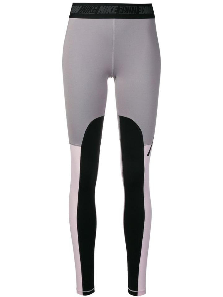 Nike Colour Block Leggings - Grey