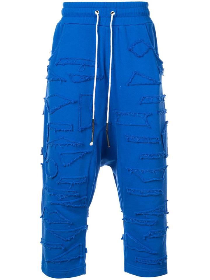 Mostly Heard Rarely Seen Kinetic Cropped Trousers - Blue