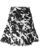 Neil Barrett Jacquard Fringed Hem Skirt