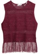 A.l.c. Crochet Tank Top, Women's, Size: Small, Red, Rayon/nylon