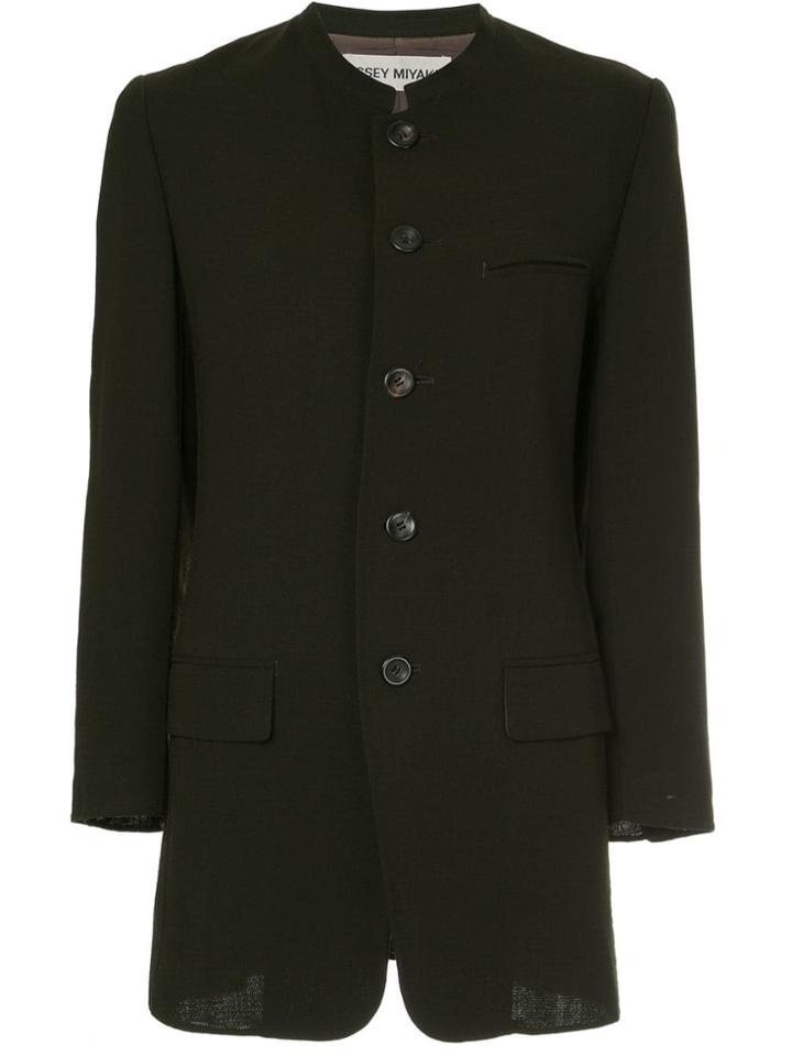 Issey Miyake Vintage Mandarin Collar Blazer - Green