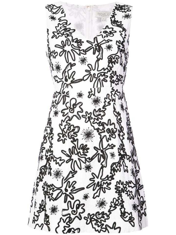 Rachel Zoe Short Embroidered Dress - White