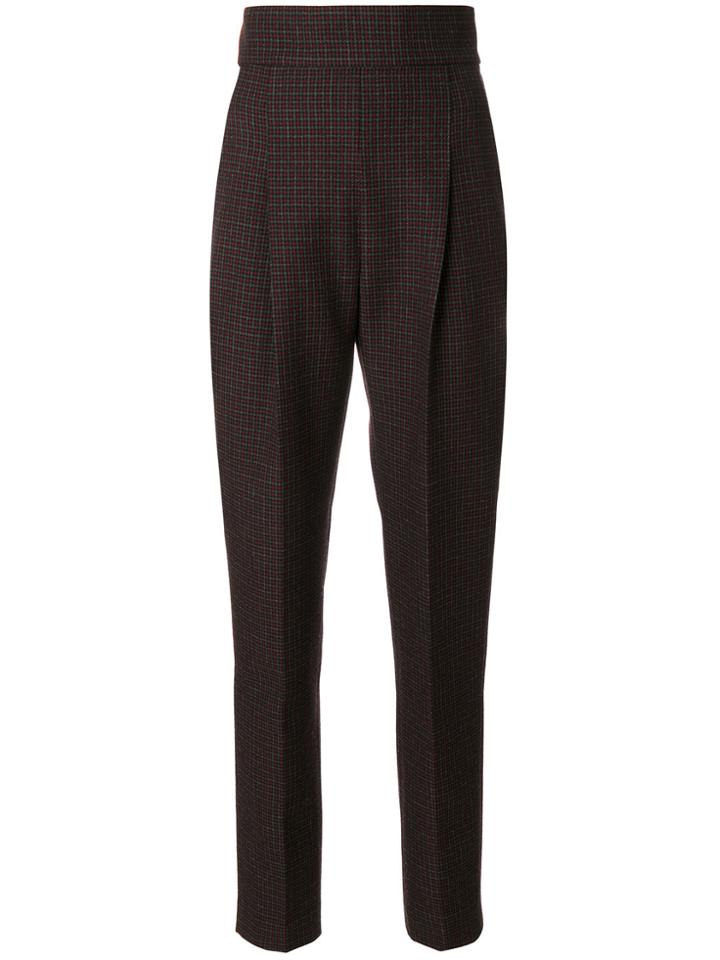 Philosophy Di Lorenzo Serafini Plaid High Waisted Trousers - Black