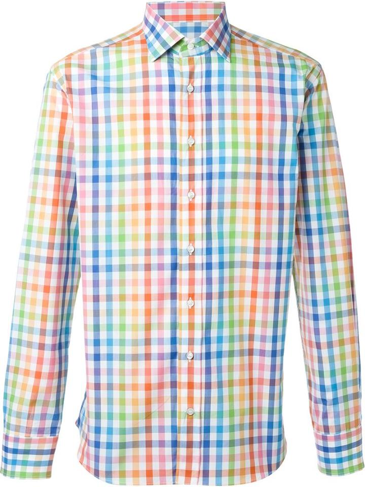 Etro Checked Shirt, Men's, Size: 42, Cotton