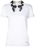 Miu Miu Lace Collar T-shirt - White