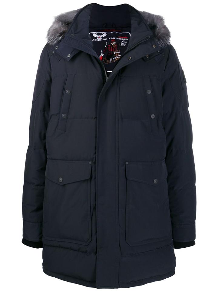 Moose Knuckles Big Ridge Parka Coat - Blue