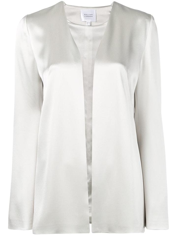 Galvan Satin Evening Jacket - Neutrals