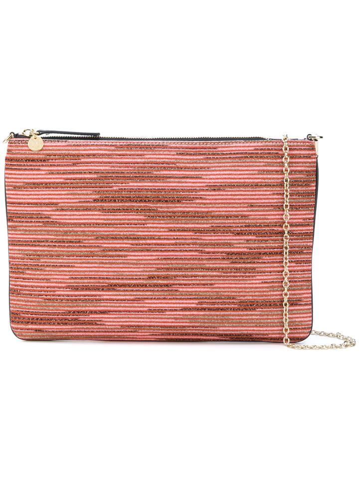 M Missoni Zipped Rectangle Clutch Bag - Multicolour