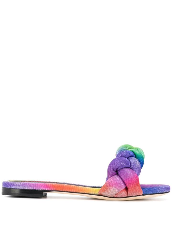 Marco De Vincenzo Woven Open-toe Sandals - Purple