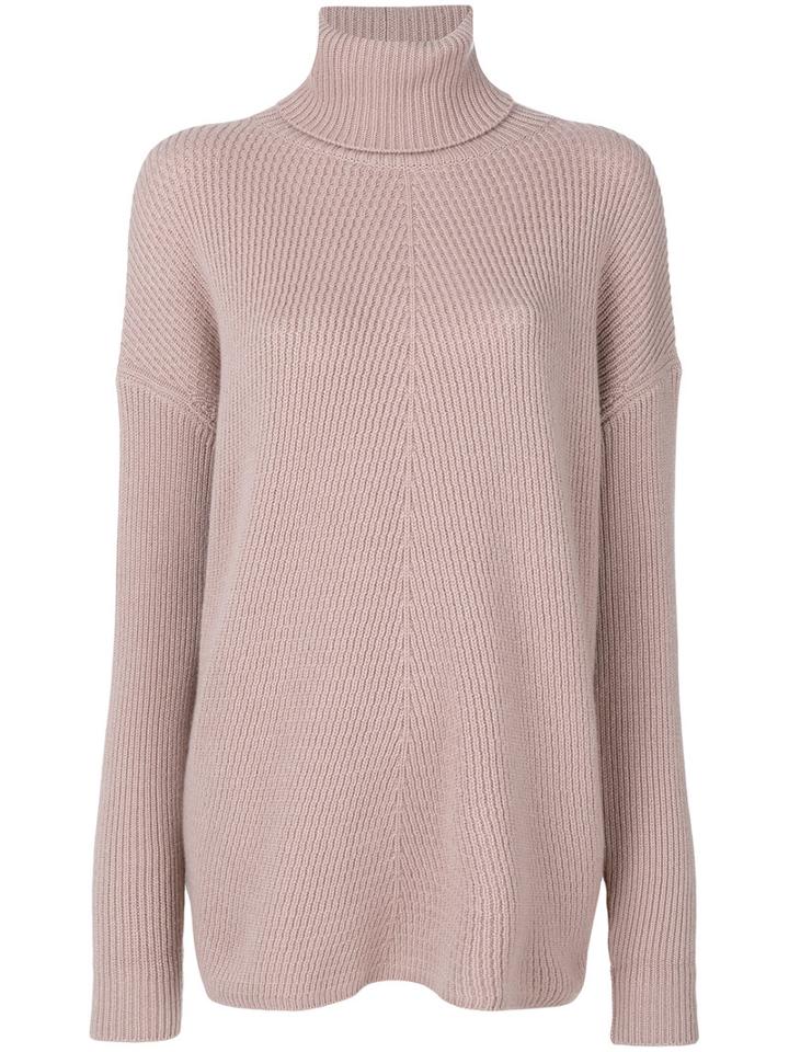 Agnona - Cashmere Roll-neck Jumper - Women - Cashmere - M, Pink/purple, Cashmere