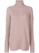 Agnona - Cashmere Roll-neck Jumper - Women - Cashmere - M, Pink/purple, Cashmere