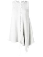 Unravel Project Drawstrings Knitted Top - White