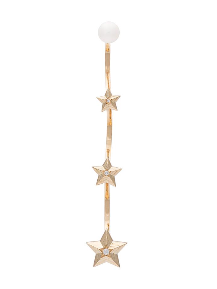 Delfina Delettrez Star Cascade Earring, Women's, Metallic
