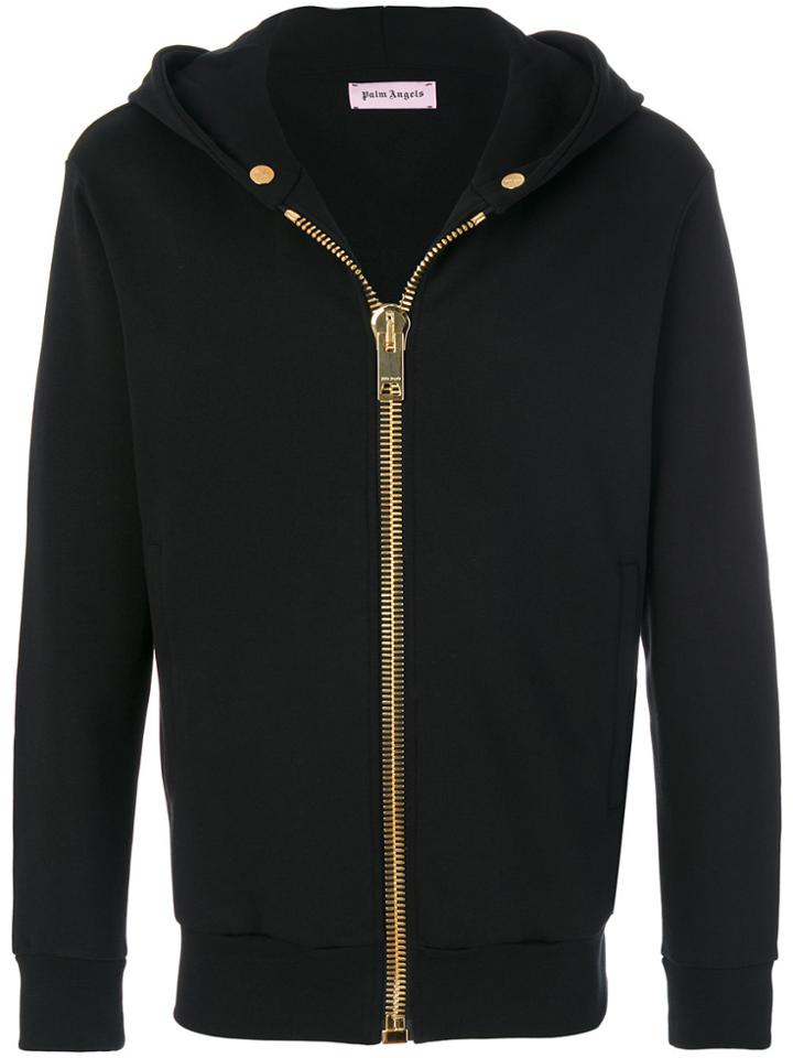 Palm Angels Zip Up Hoodie - Black