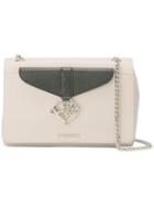 Love Moschino Logo Plaque Shoulder Bag, Women's, White, Pvc