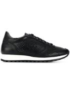 Roberto Cavalli Perforated Runner Sneakers - Black