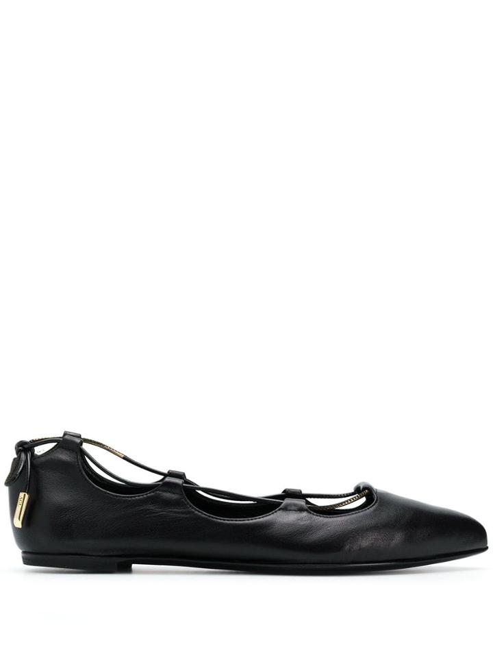 Agl Bow Tie Detail Ballerinas - Black