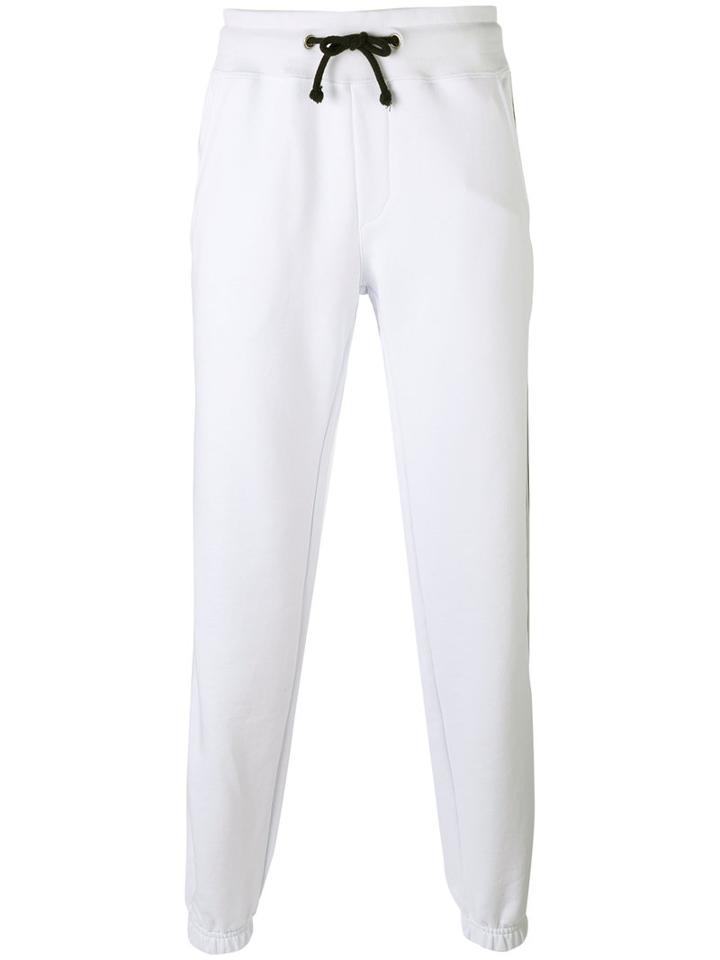 Gcds Drawstring Track Pants, Men's, Size: Medium, White, Cotton