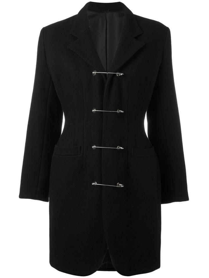 Jean Paul Gaultier Vintage Safety Pin Coat - Black