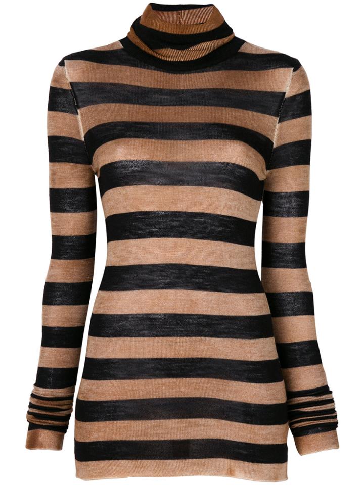 Nude Striped Jumper - Black