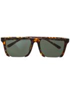 Linda Farrow Half Rim Shield Sunglasses - Brown