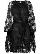 Christian Pellizzari Asymmetric Lace Dress - Black
