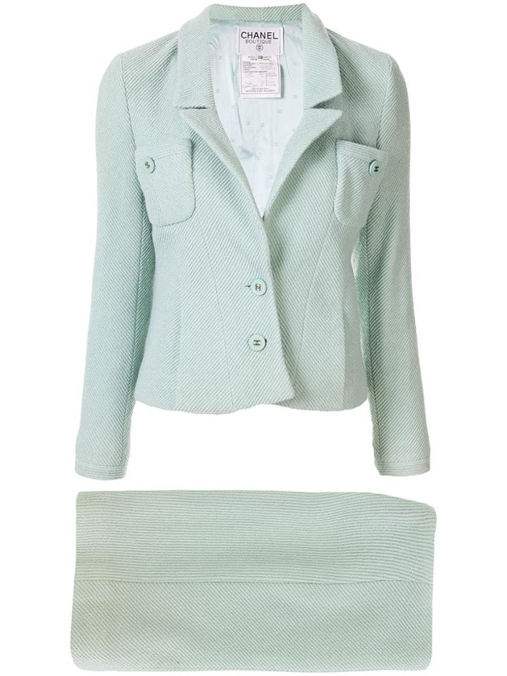 Chanel Pre-owned Slim-fit Skirt Suit - Green