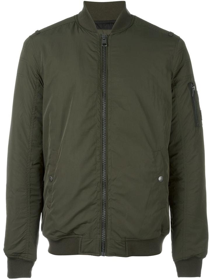 Calvin Klein Jeans Padded Bomber Jacket, Men's, Size: Large, Green, Nylon/polyester