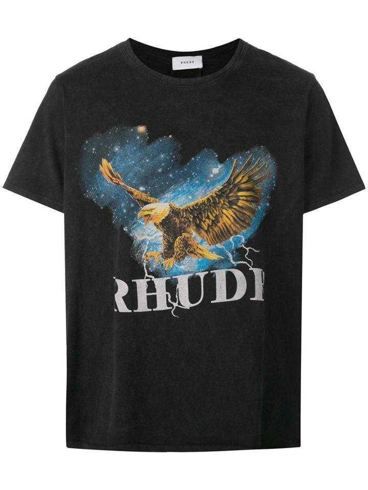 Rhude Eagle Print T-shirt - Black