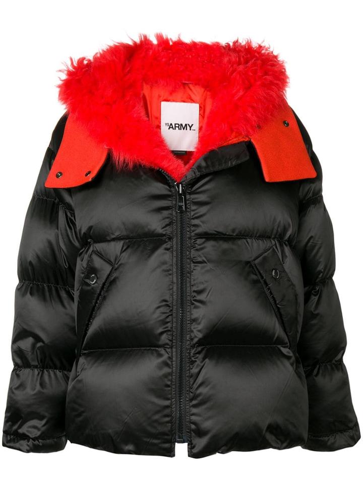 Yves Salomon Short Puffer Jacket - Black